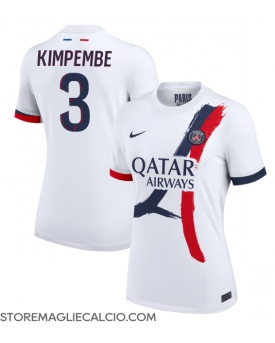 Paris Saint-Germain Presnel Kimpembe #3 Maglia Gara Trasferta Repliche 2024-25 Donna